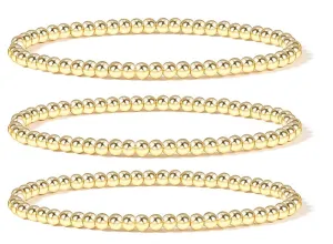 Gigi 14k Gold Plated Beaded Bracelets Set Of 3