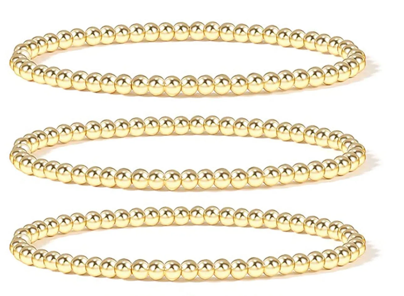 Gigi 14k Gold Plated Beaded Bracelets Set Of 3