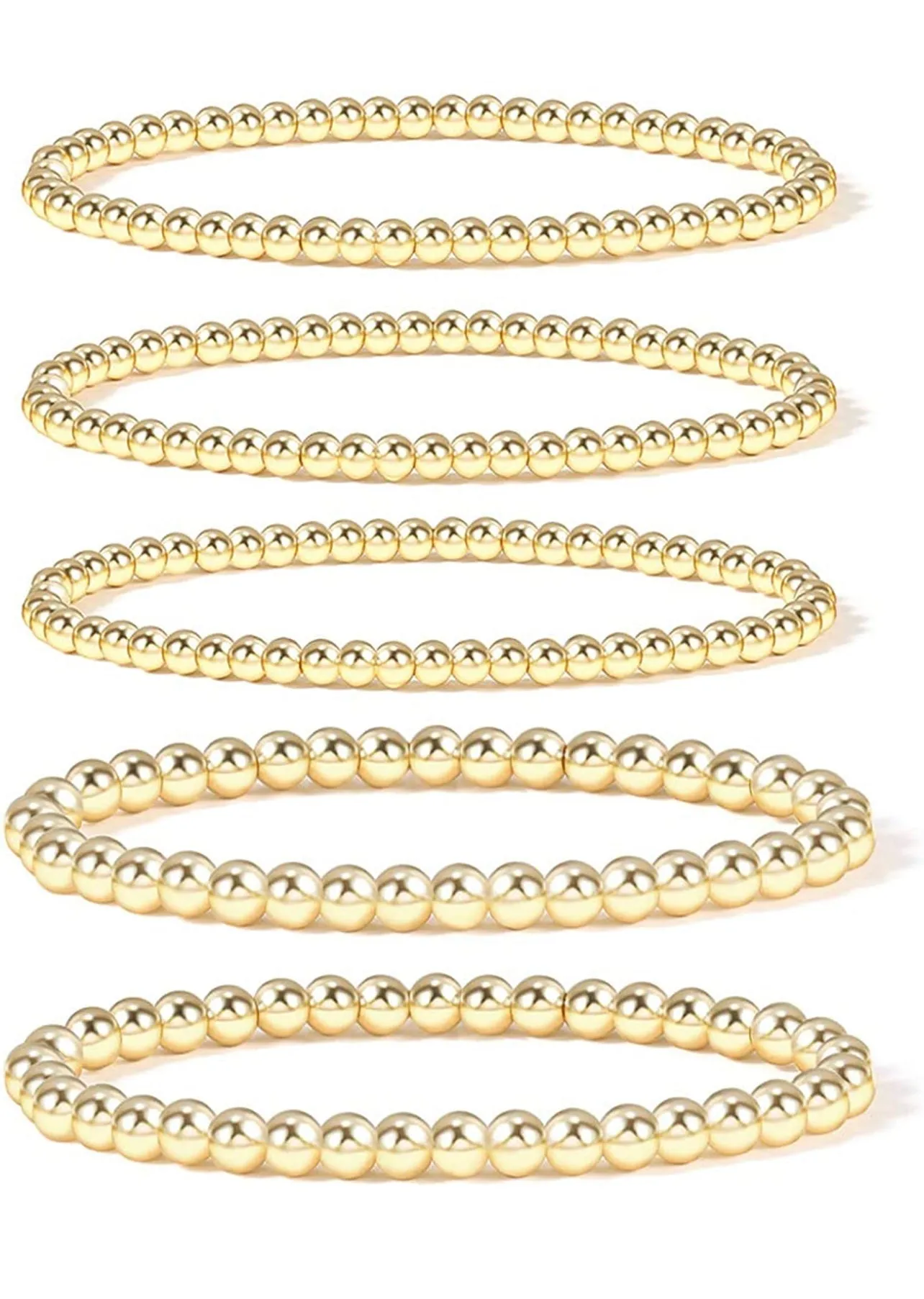 Gigi 14k Gold Plated Beaded Bracelets Set Of 3