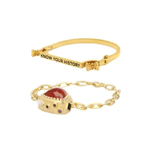 Gilded Bracelet Jewelry Stack - 1 Left