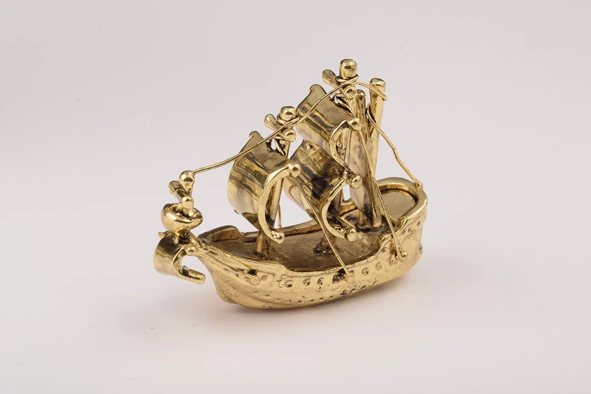 Globe Faberge Egg with Sailing ship