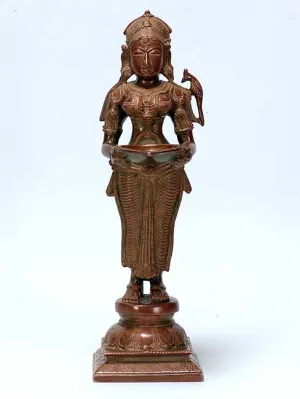Goddess Meenakshi - Brass Sculpture