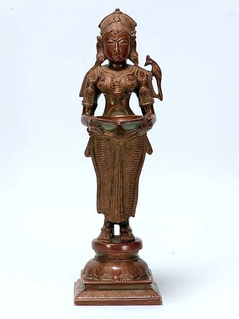 Goddess Meenakshi - Brass Sculpture