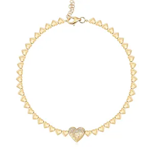 Golden Dripping Scattered Hearts Bracelet