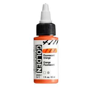 Golden High Flow Acrylics 30ml - Fluorescent Orange
