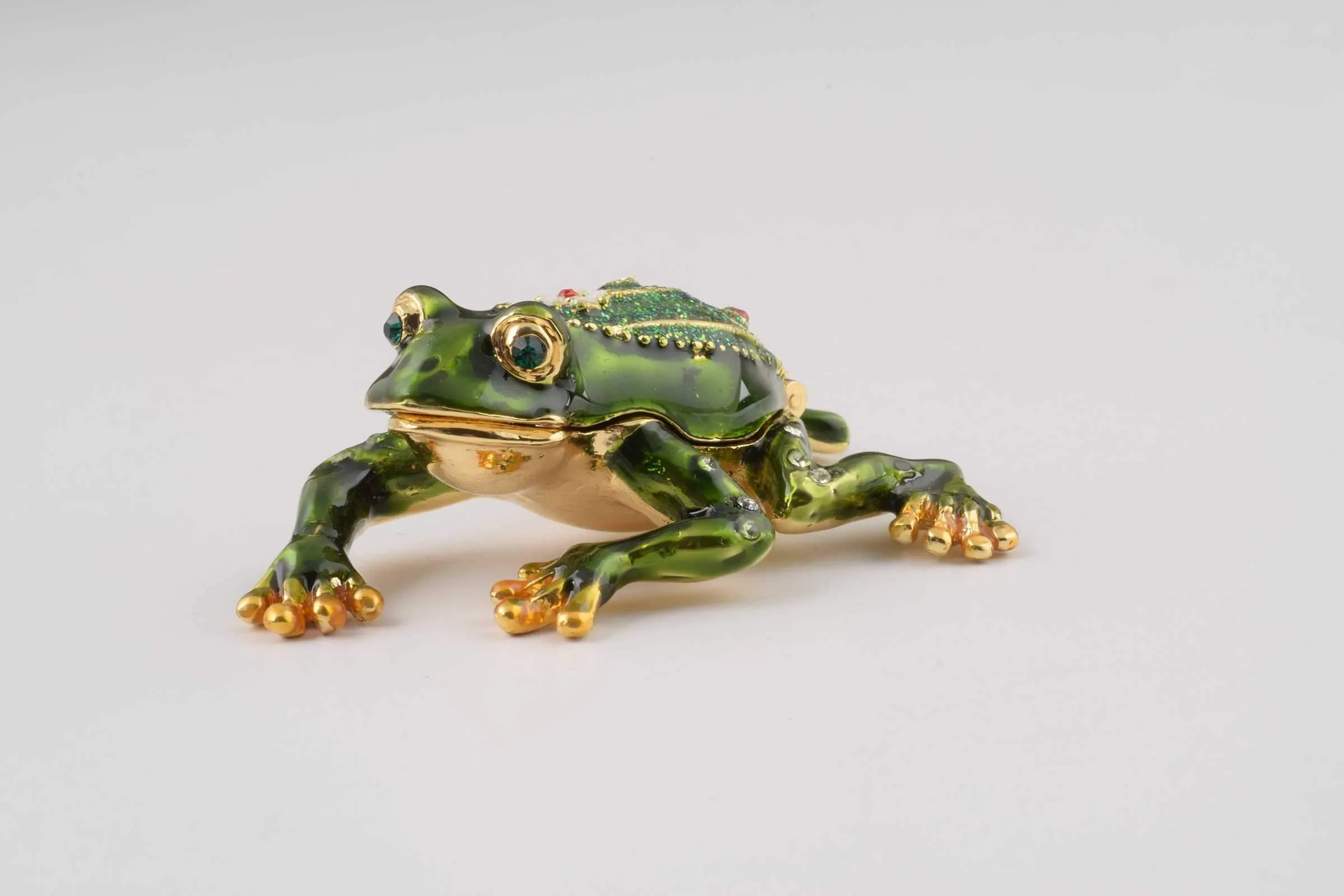Green Frog with a Flower