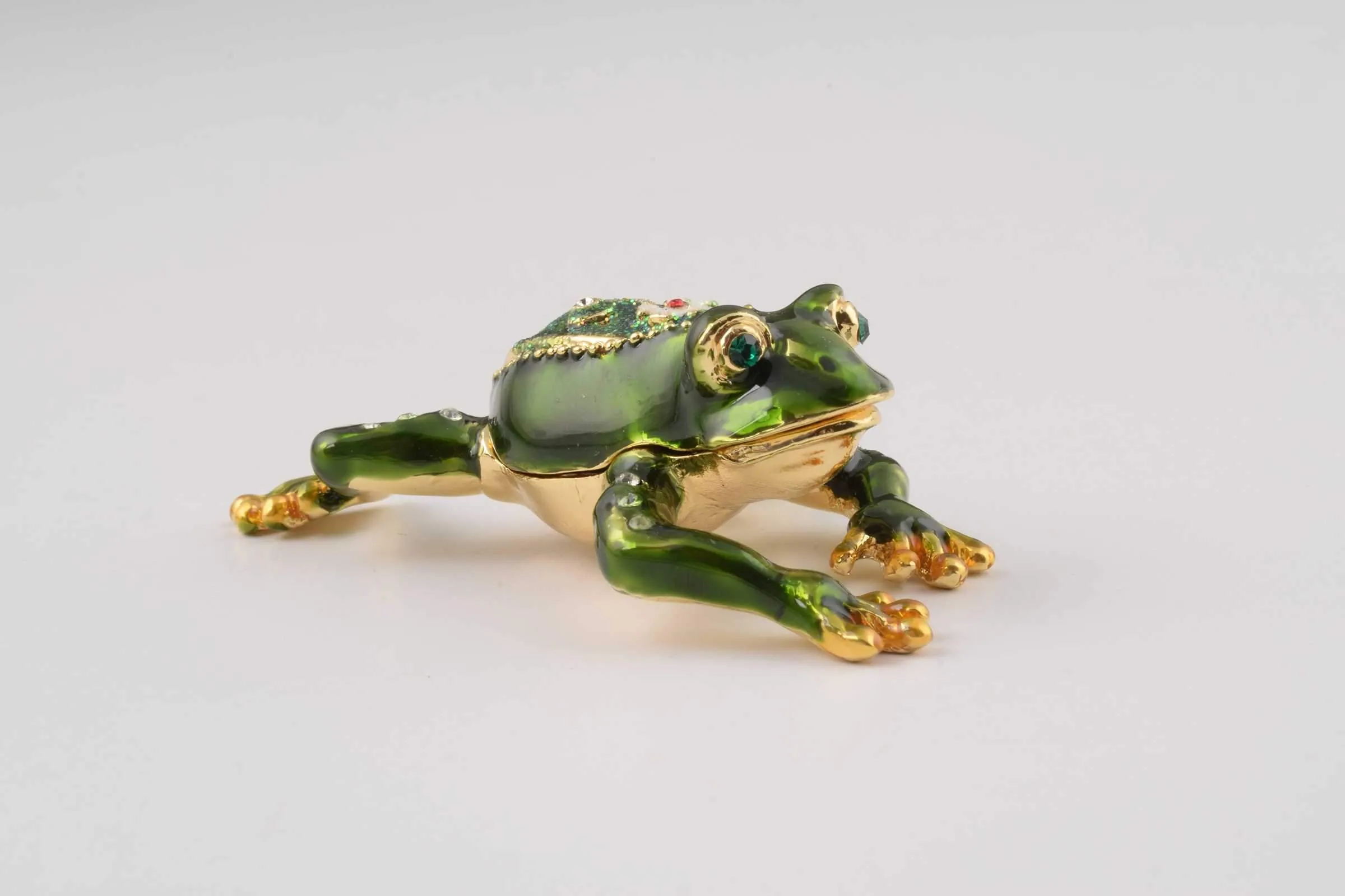 Green Frog with a Flower