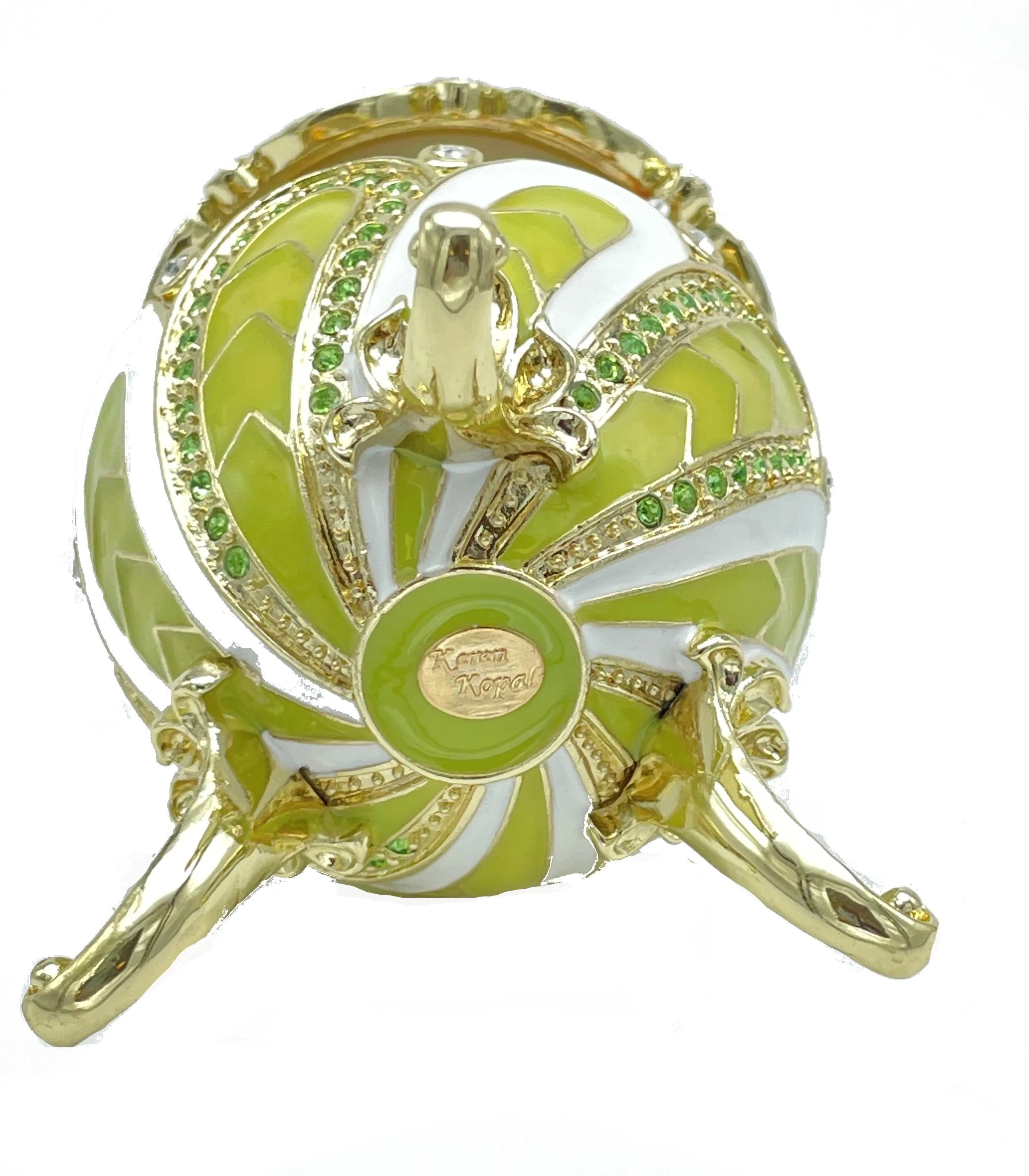 Green Wind up Musical Carousel Swan lake by Tchaikovsky