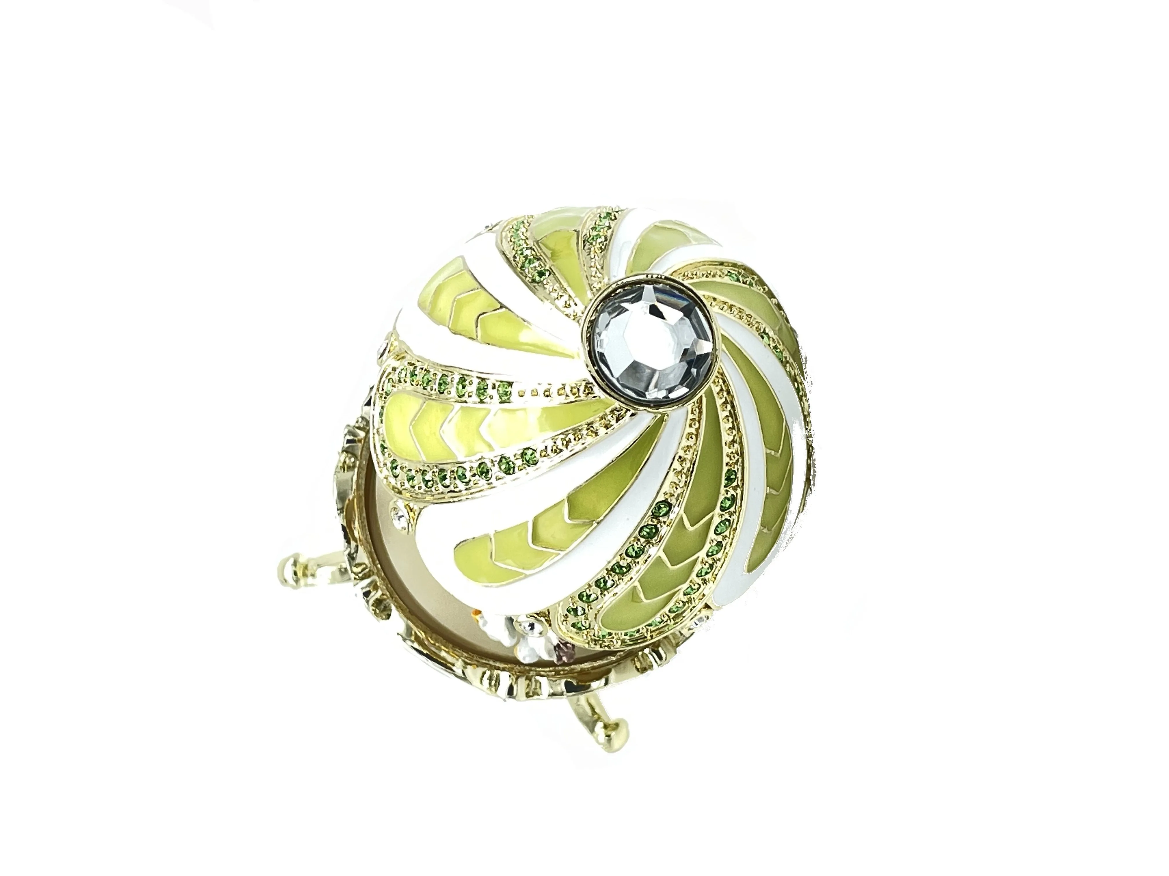 Green Wind up Musical Carousel Swan lake by Tchaikovsky
