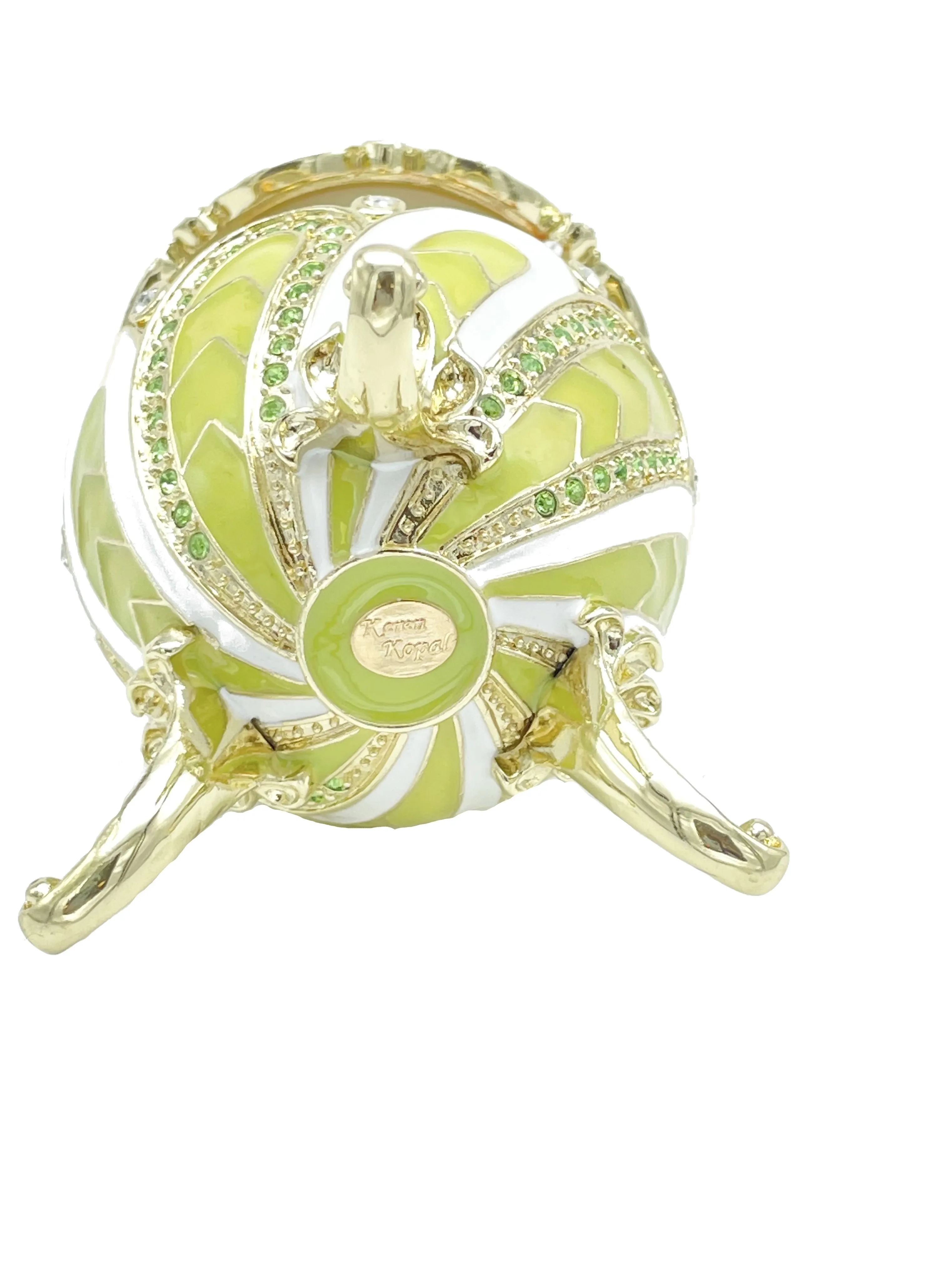 Green Wind up Musical Carousel Swan lake by Tchaikovsky