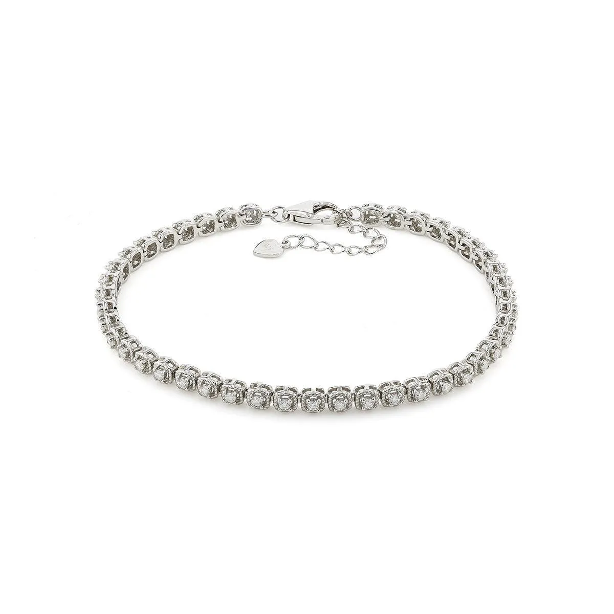 Halo Style Moissanite Bracelet