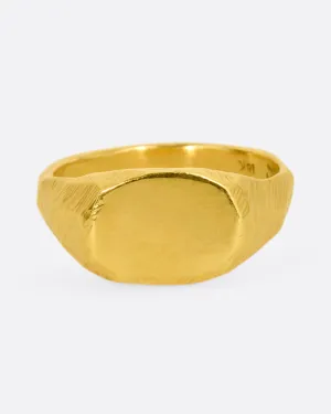 Hand Carved Signet Ring