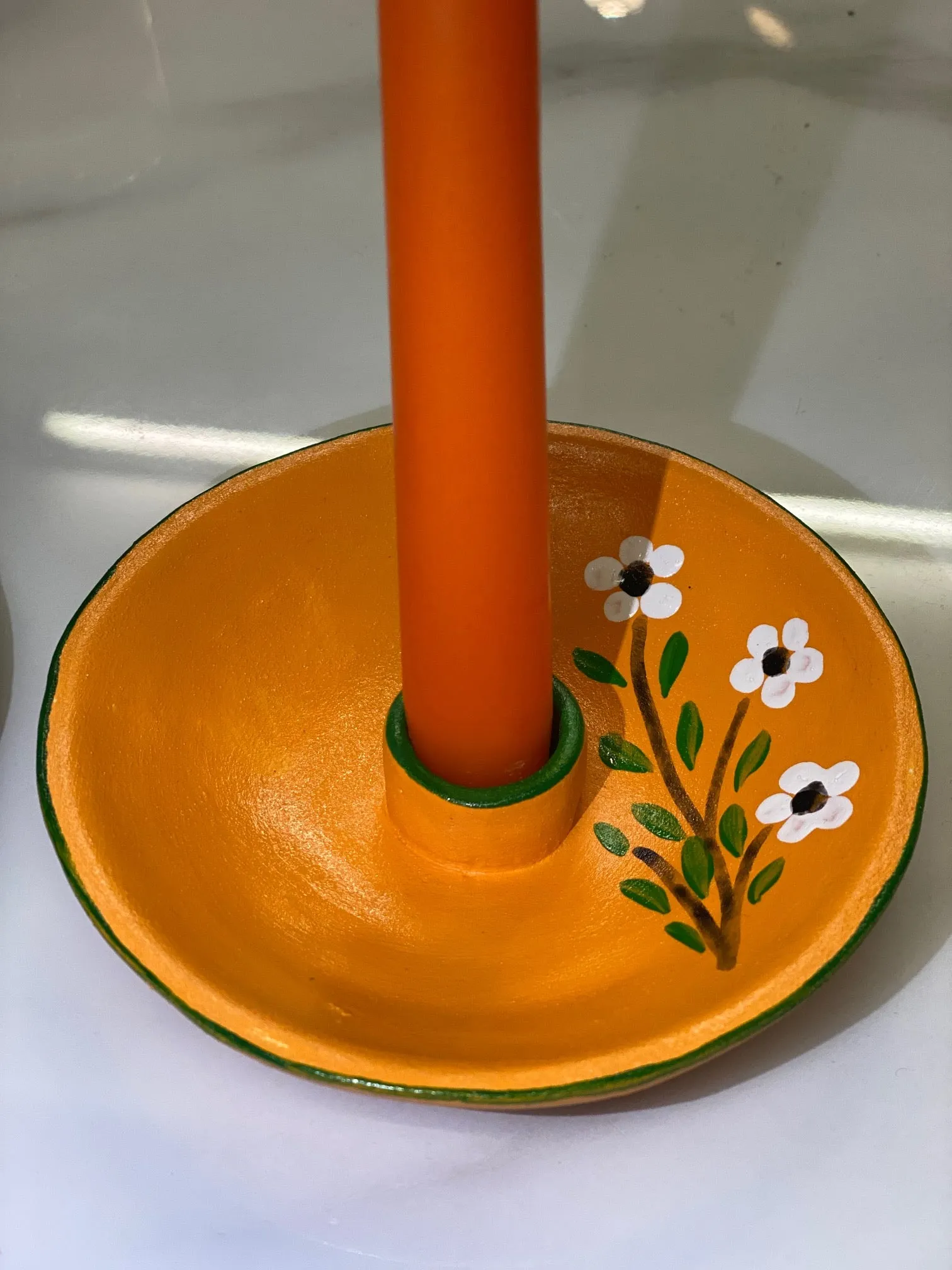 Handcrafted Ceramic Candle Holders With Free Candlesticks