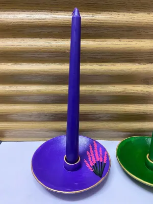 Handcrafted Ceramic Candle Holders With Free Candlesticks