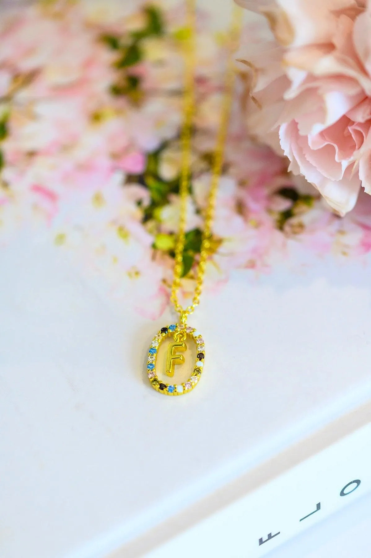 Hazel Blues® |  Mi Amor Gold Dipped Initial Necklace