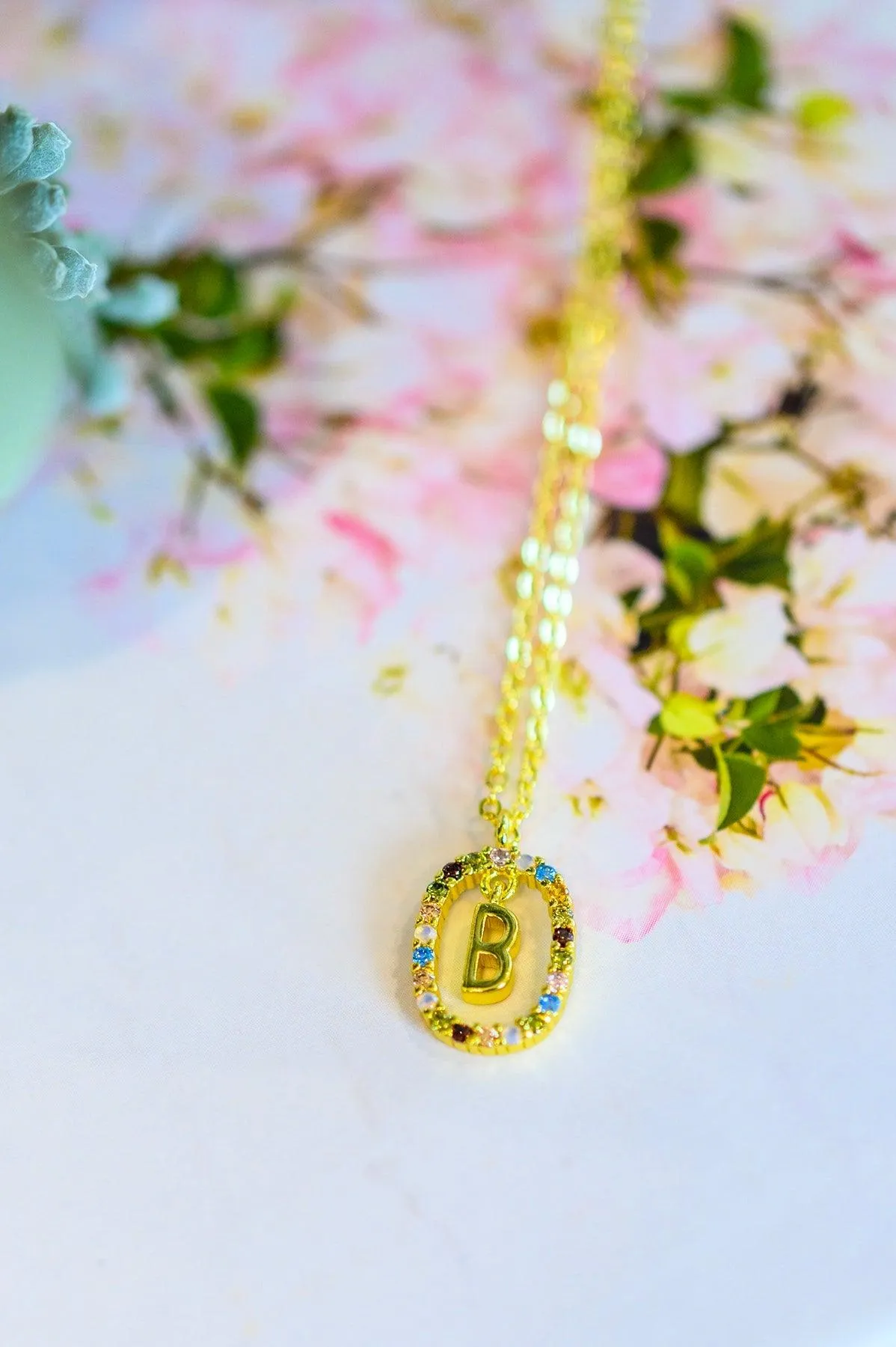 Hazel Blues® |  Mi Amor Gold Dipped Initial Necklace
