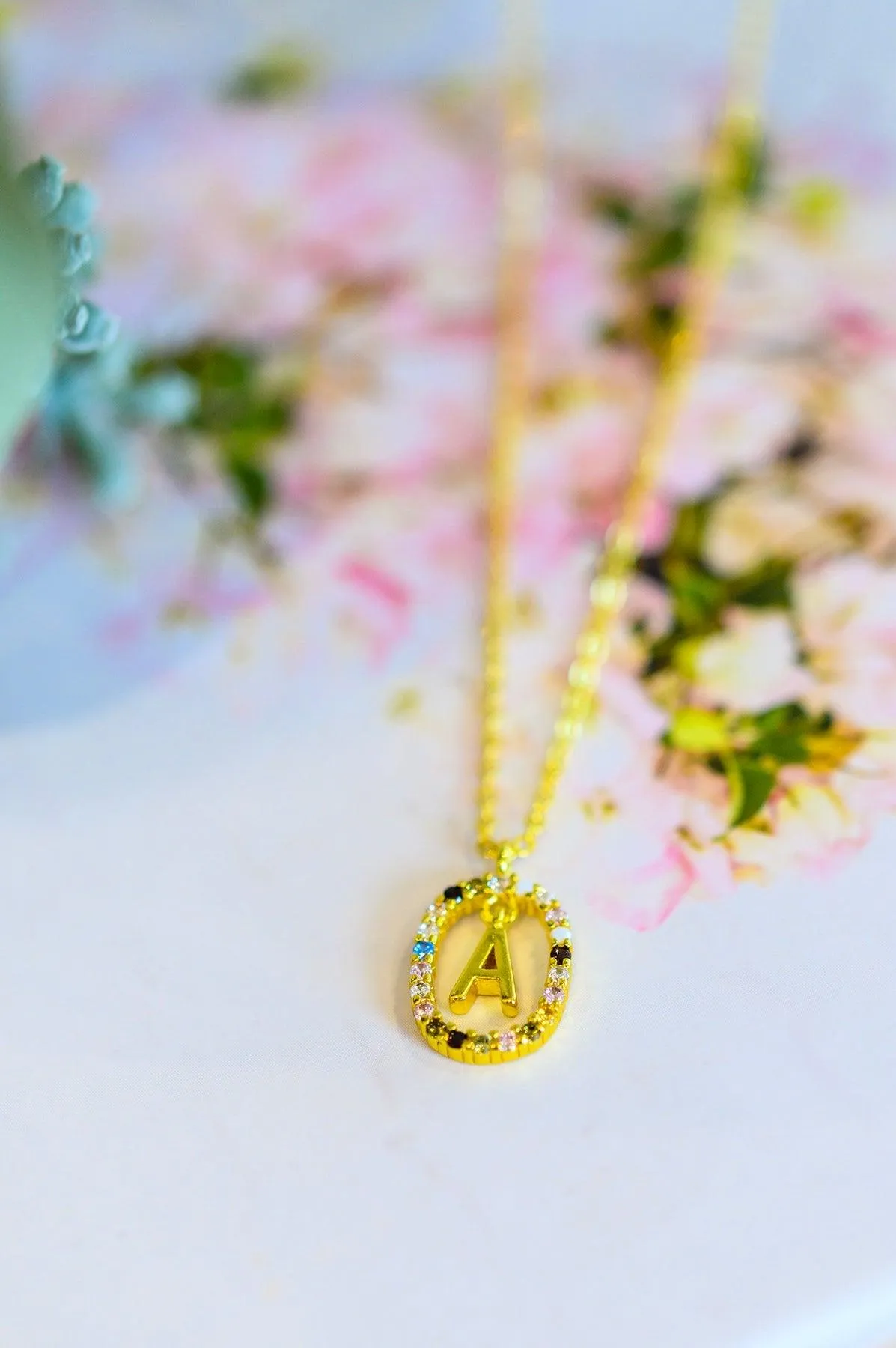 Hazel Blues® |  Mi Amor Gold Dipped Initial Necklace