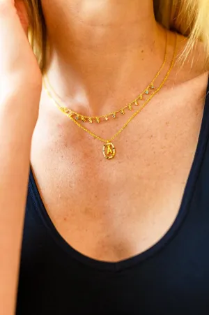 Hazel Blues® |  Mi Amor Gold Dipped Initial Necklace