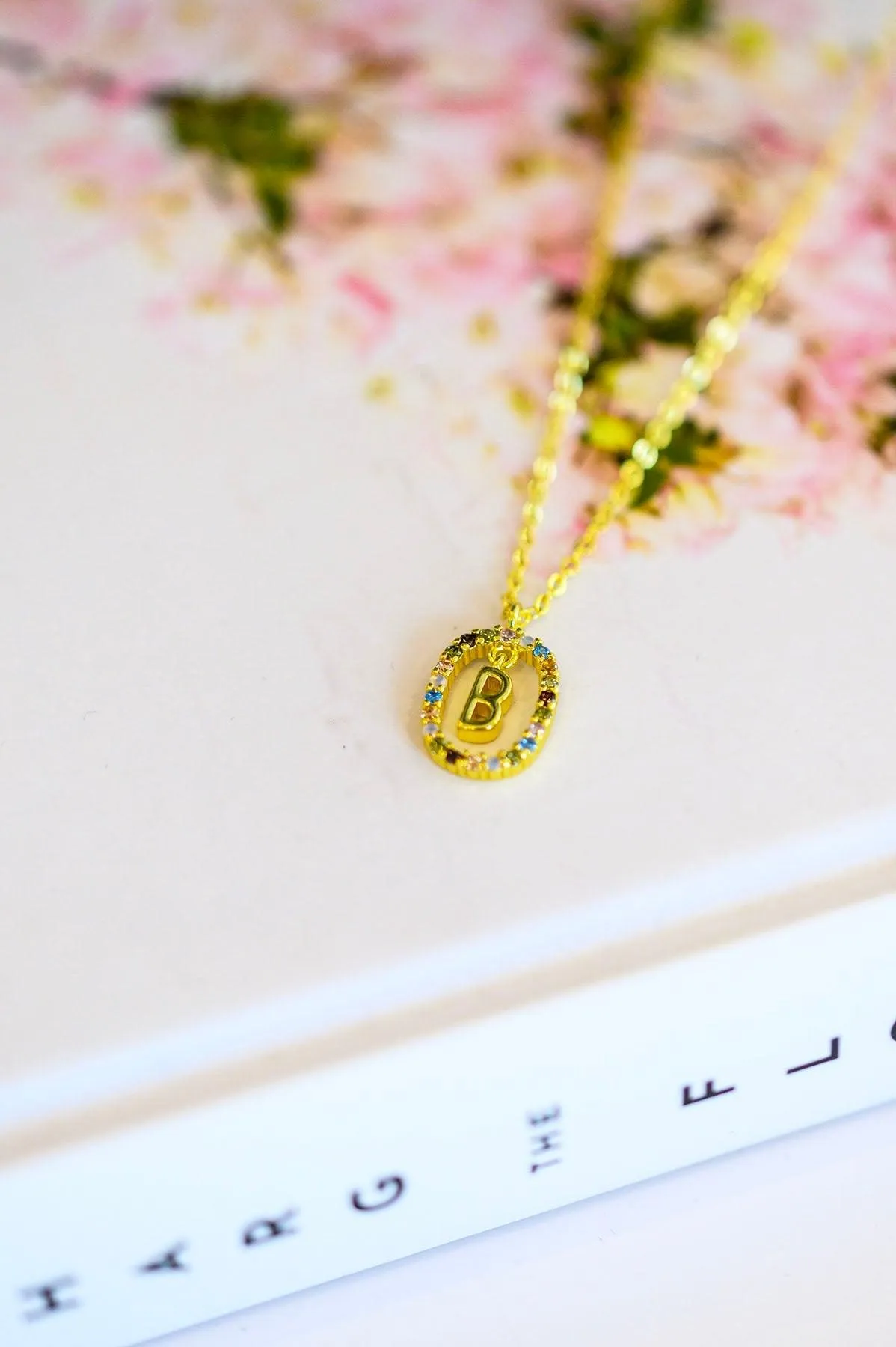 Hazel Blues® |  Mi Amor Gold Dipped Initial Necklace