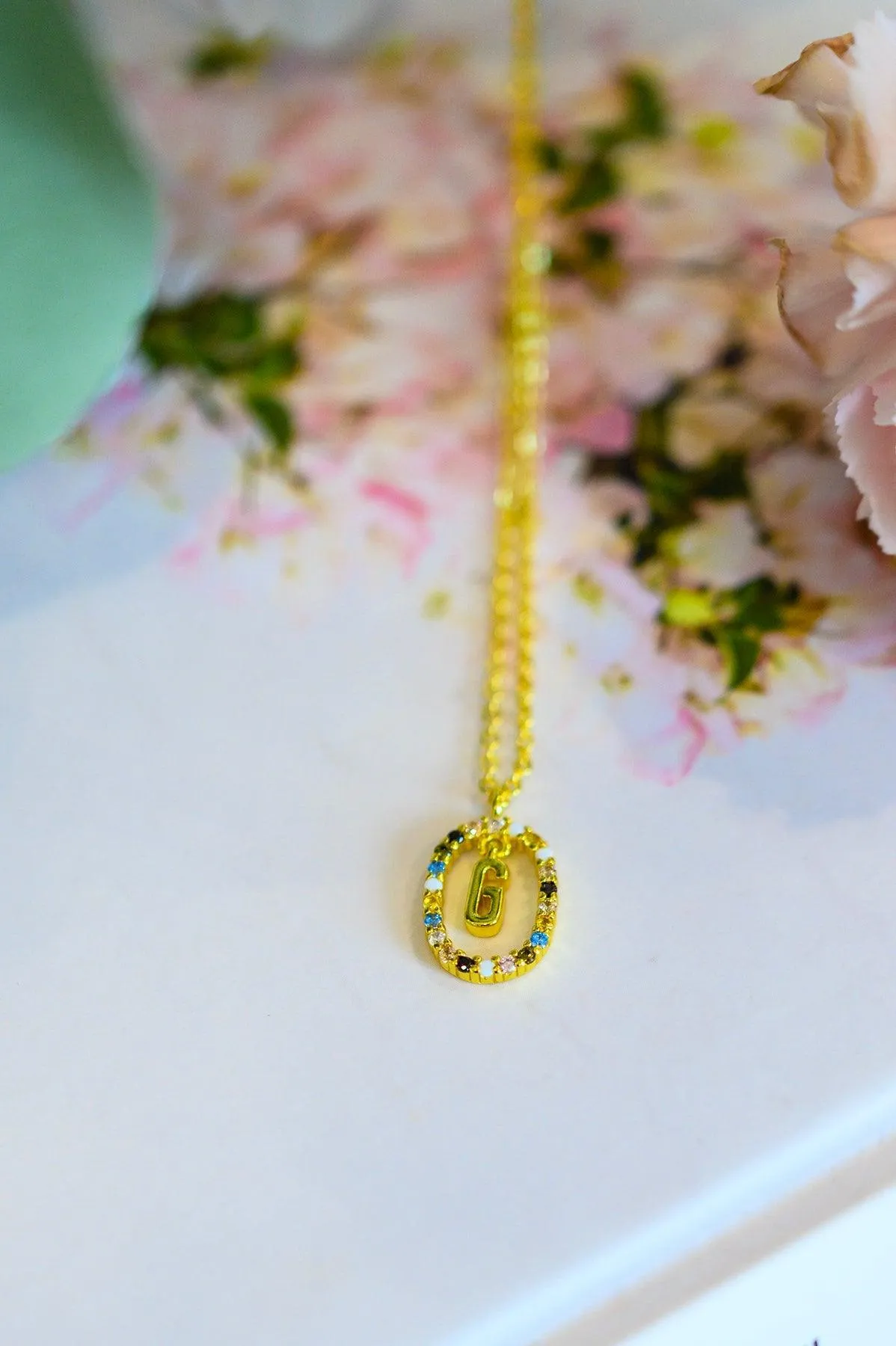 Hazel Blues® |  Mi Amor Gold Dipped Initial Necklace