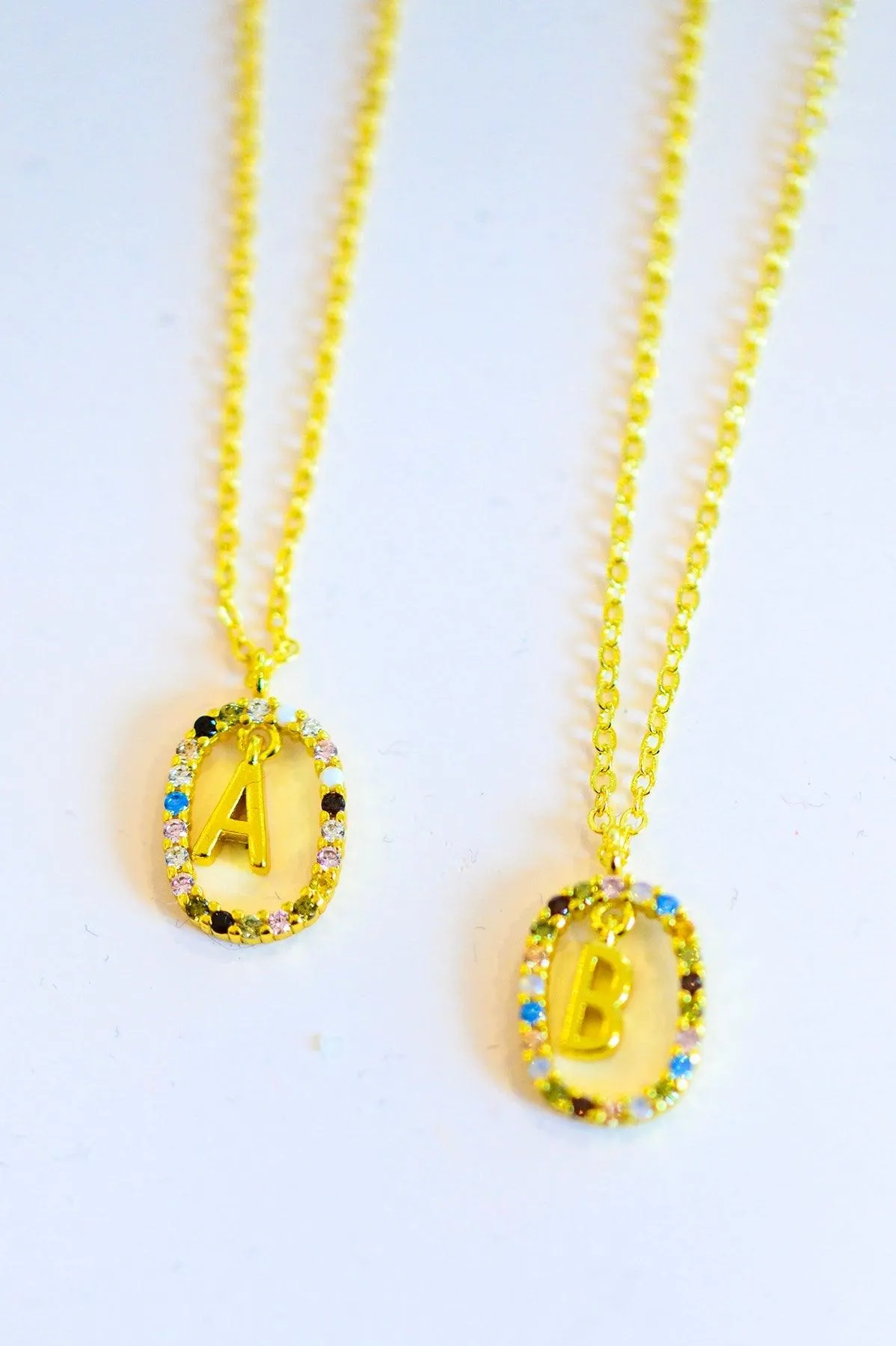 Hazel Blues® |  Mi Amor Gold Dipped Initial Necklace