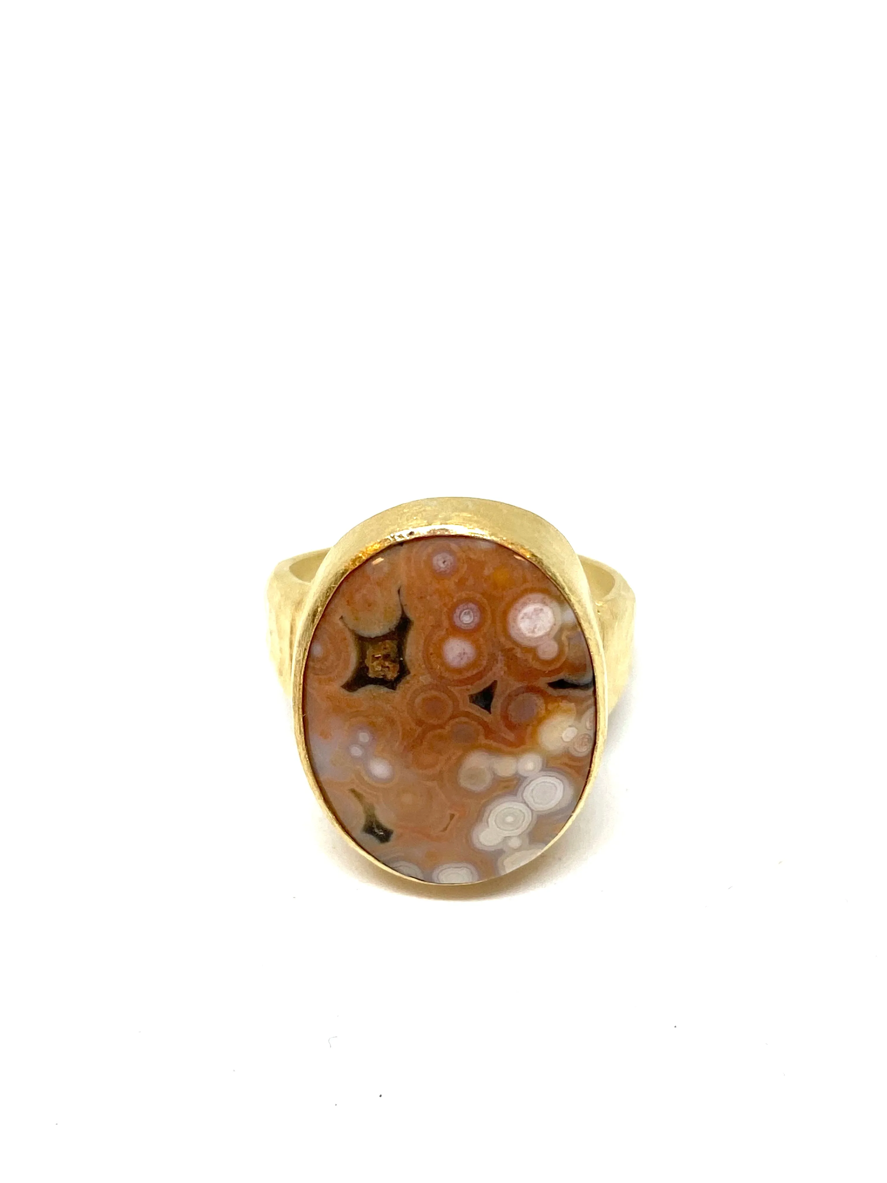 Heather Benjamin Oval Ocean Jasper Ring