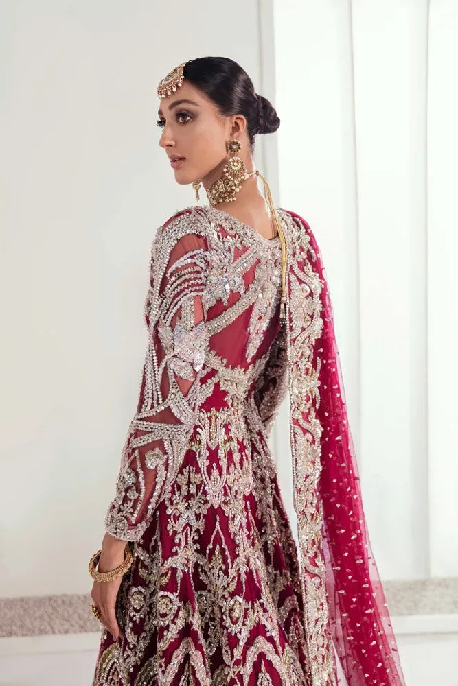 Heavy Designer Indian Red Bridal Lehenga Gown #BN1124