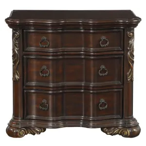 Homelegance Royal Highlands 3 Drawer Nightstand in Rich Cherry 1603-4