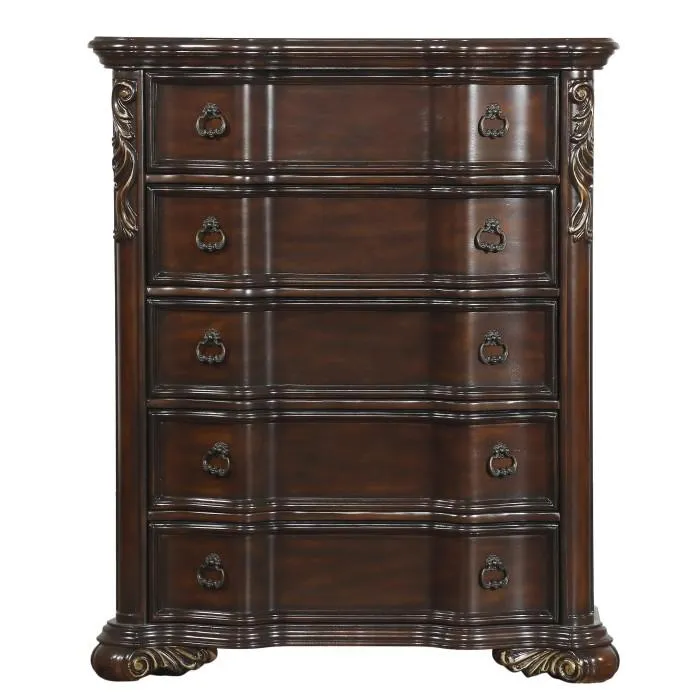 Homelegance Royal Highlands 5 Drawer Chest in Rich Cherry 1603-9