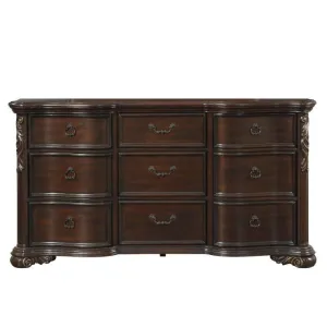 Homelegance Royal Highlands 9 Drawer Dresser in Rich Cherry 1603-5