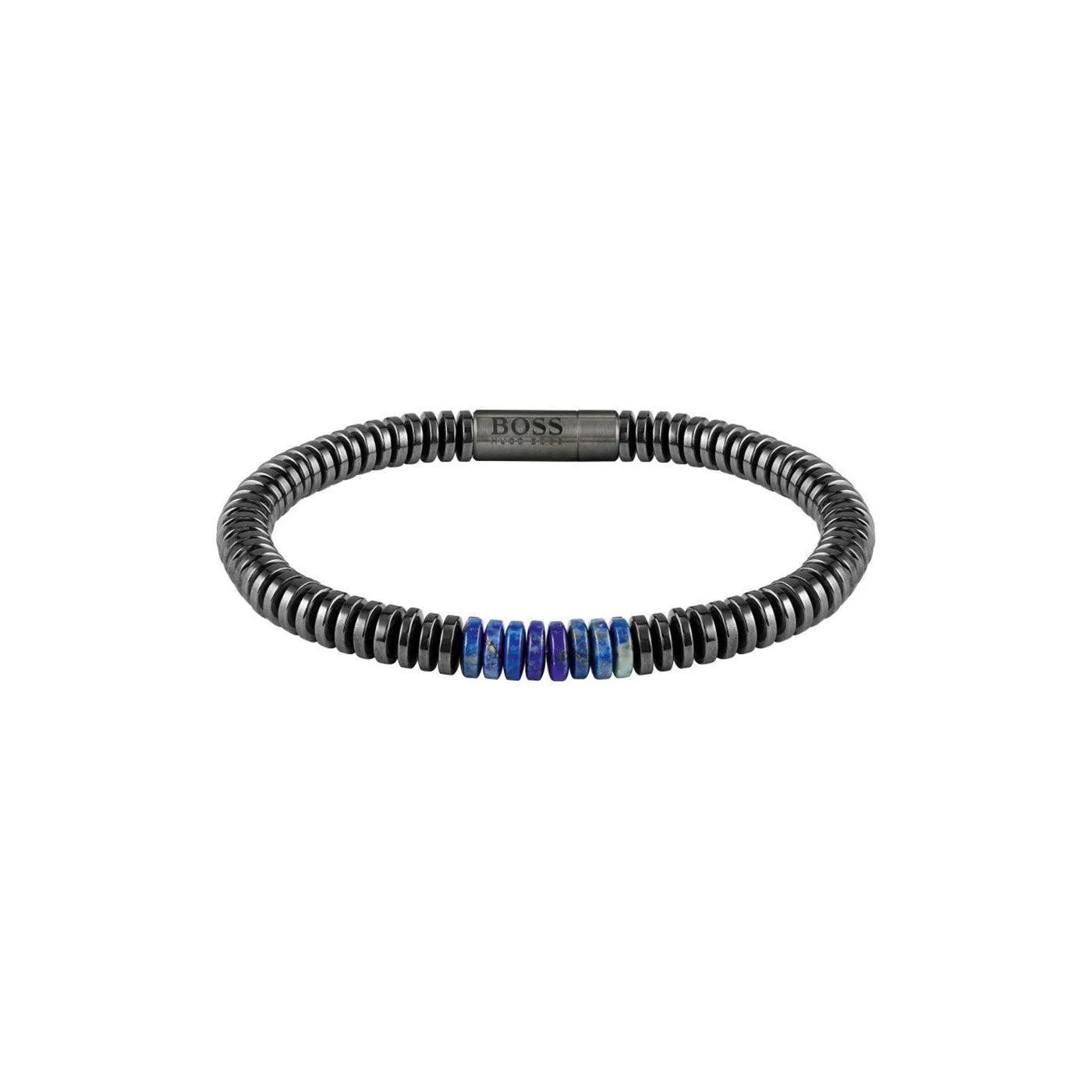 Hugo Boss Jewellery Slice Disc Silver/Blue Men's Bracelet