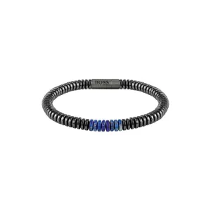 Hugo Boss Jewellery Slice Disc Silver/Blue Men's Bracelet