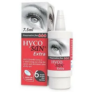 Hycosan Extra Hydire -enhanced version of high -concentration hyaluronic acid dripping eye liquid (no preservative eye drops, effectively relieve severe dry eye disease) 0.2% Eye Drop 7.5ml