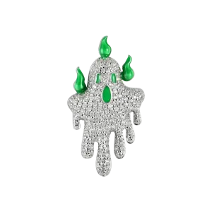 Iced Dripping Ghost Pendant
