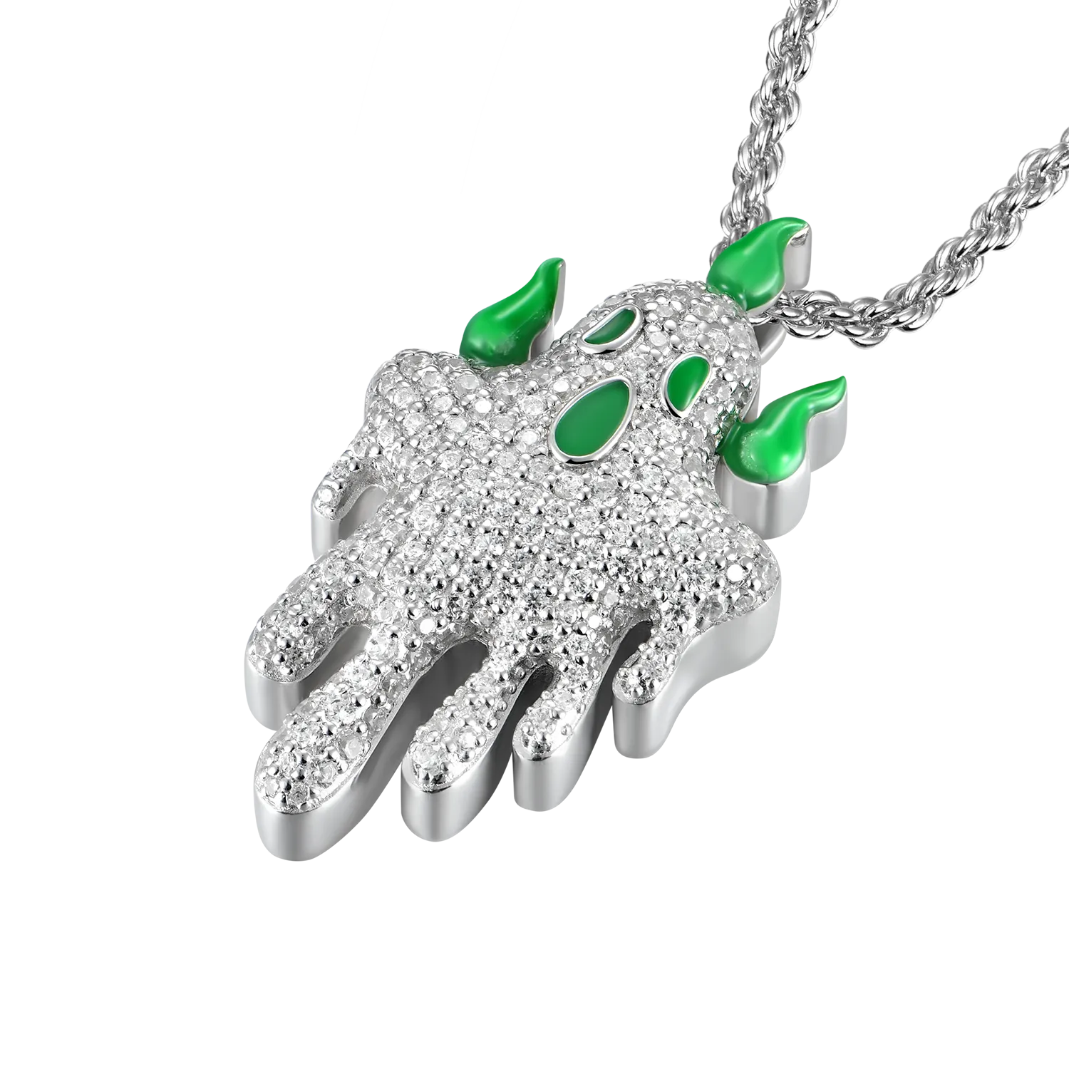 Iced Dripping Ghost Pendant