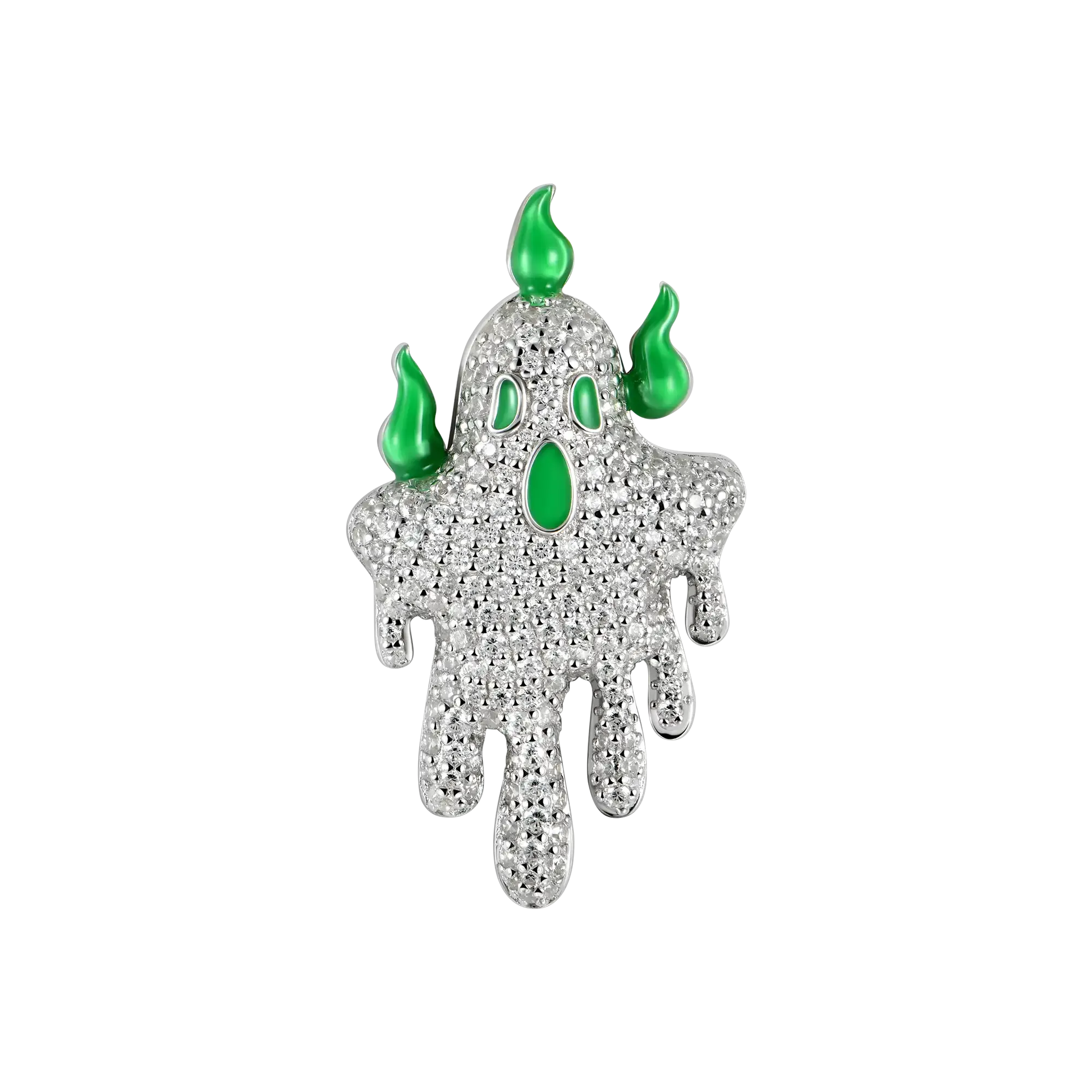 Iced Dripping Ghost Pendant