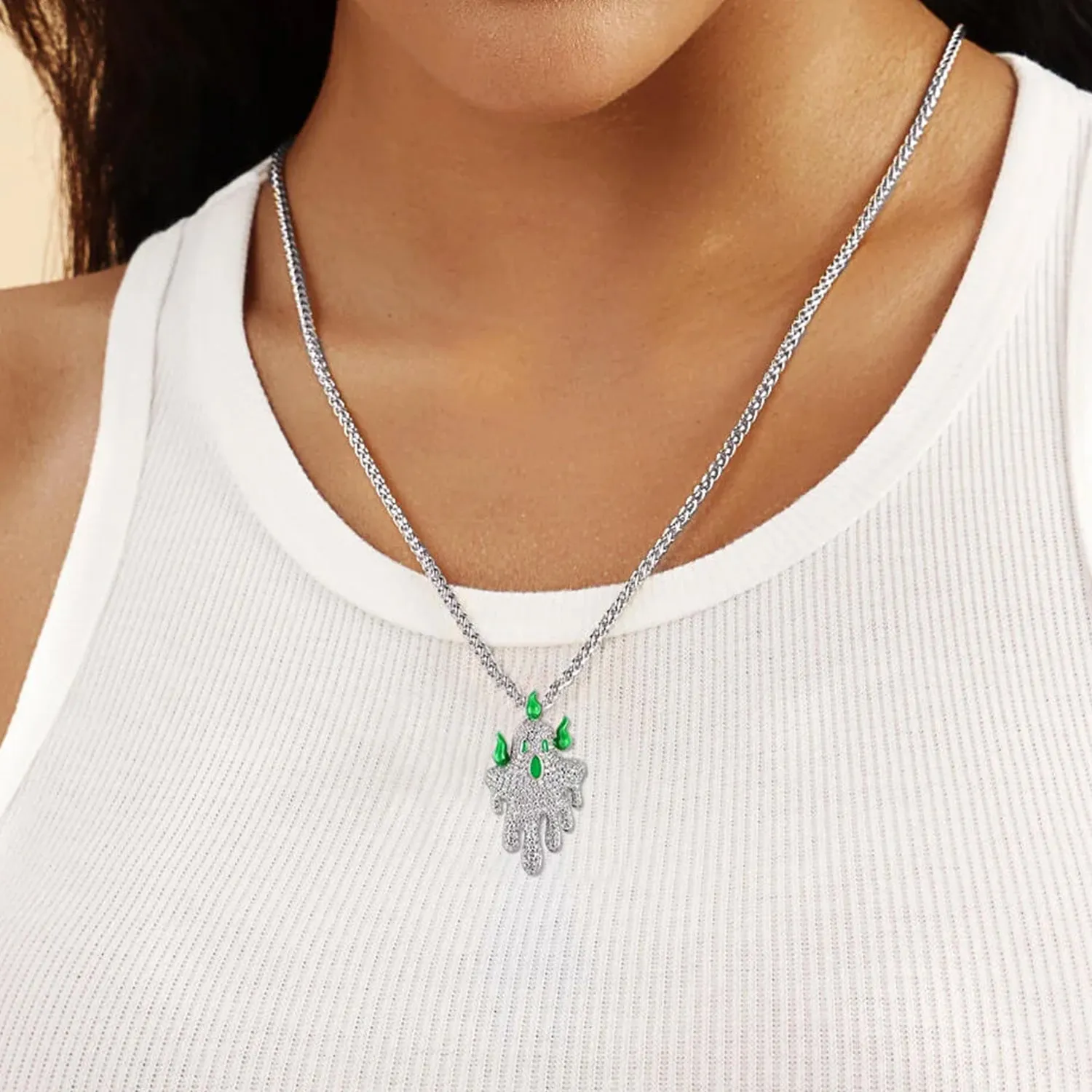 Iced Dripping Ghost Pendants