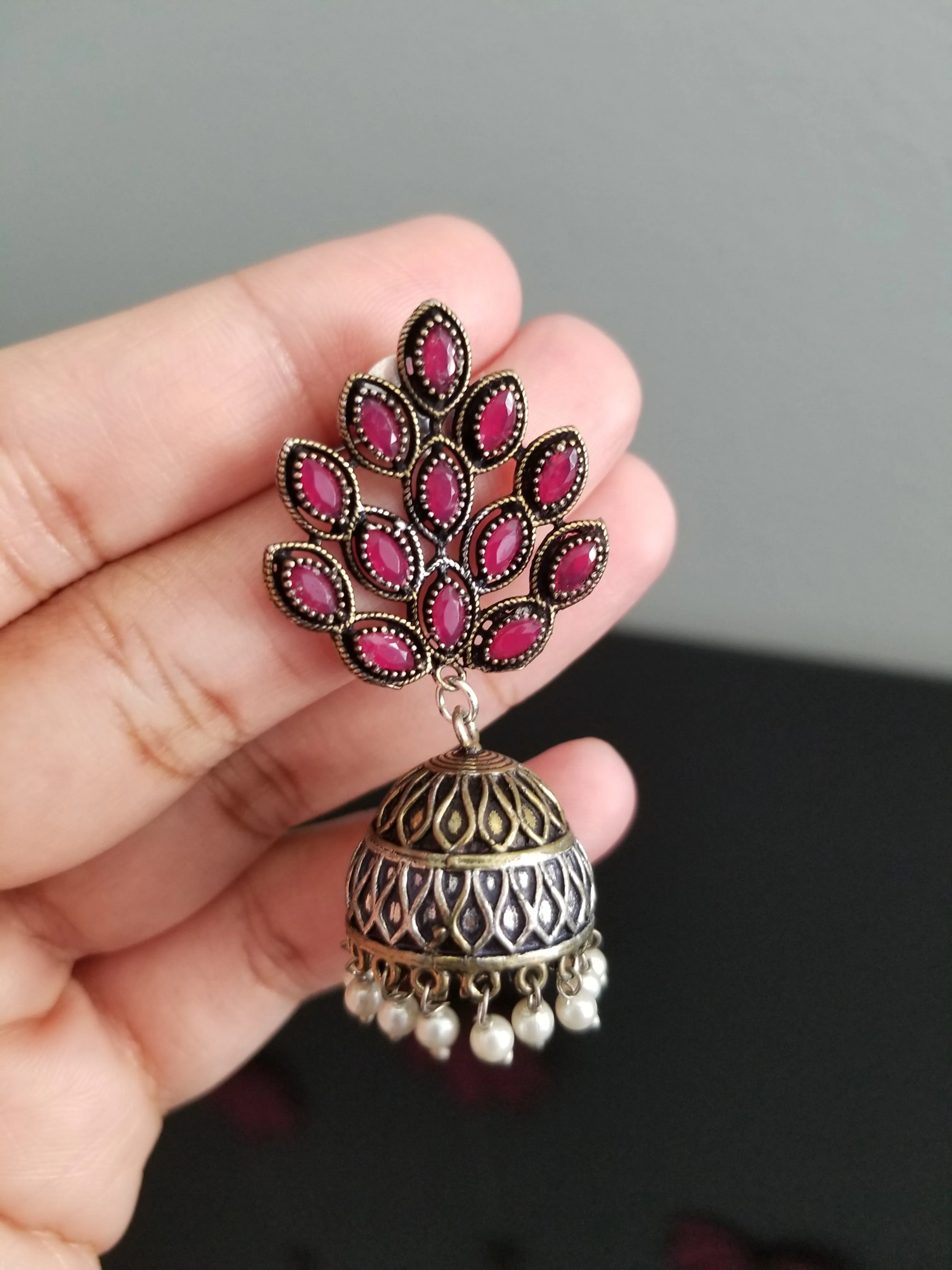 Indo Western Jhumkis With 2 Tone Plating M11