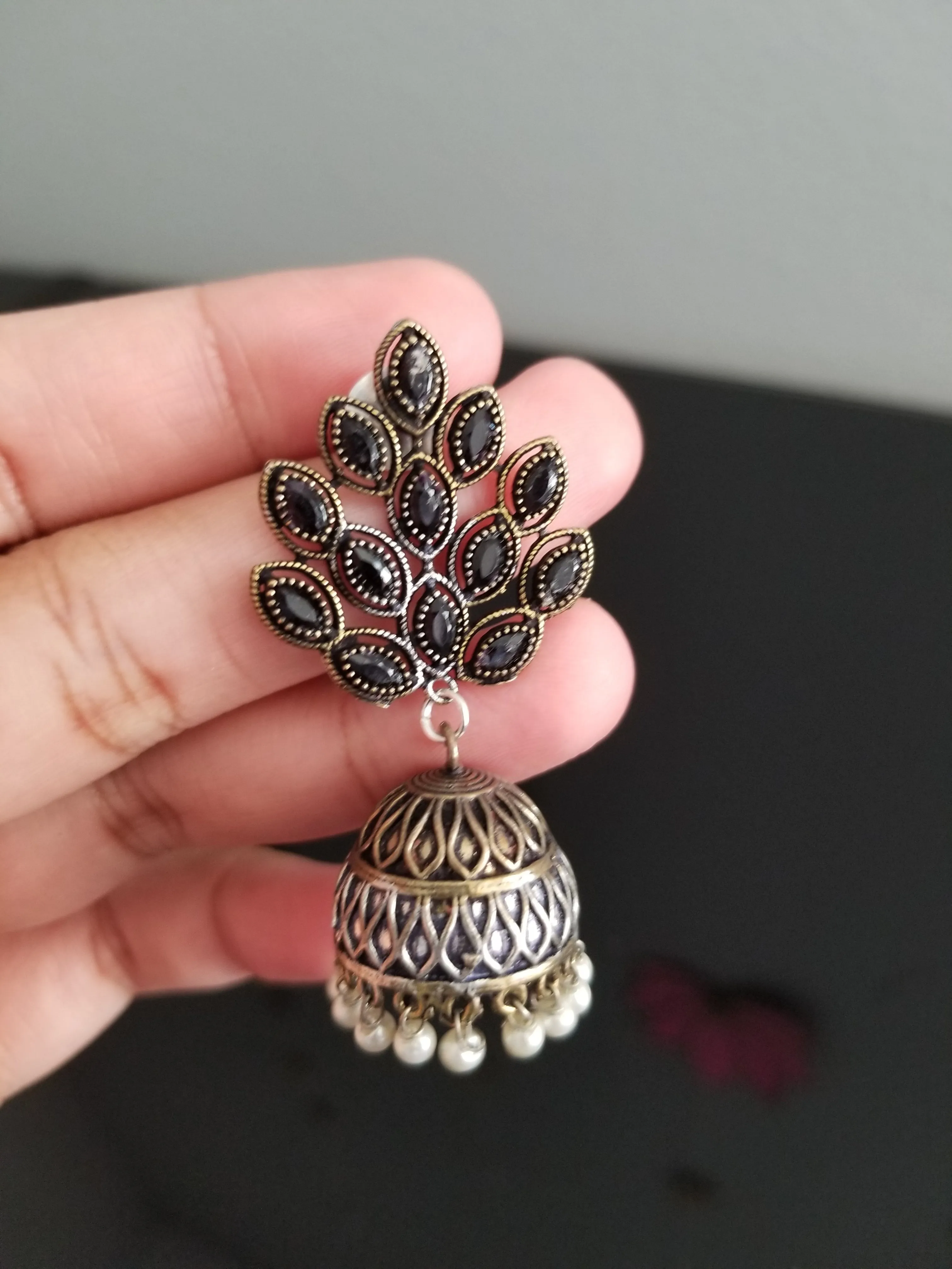 Indo Western Jhumkis With 2 Tone Plating M11