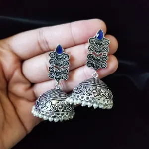 Indo Western Jhumkis With Oxidised Plating