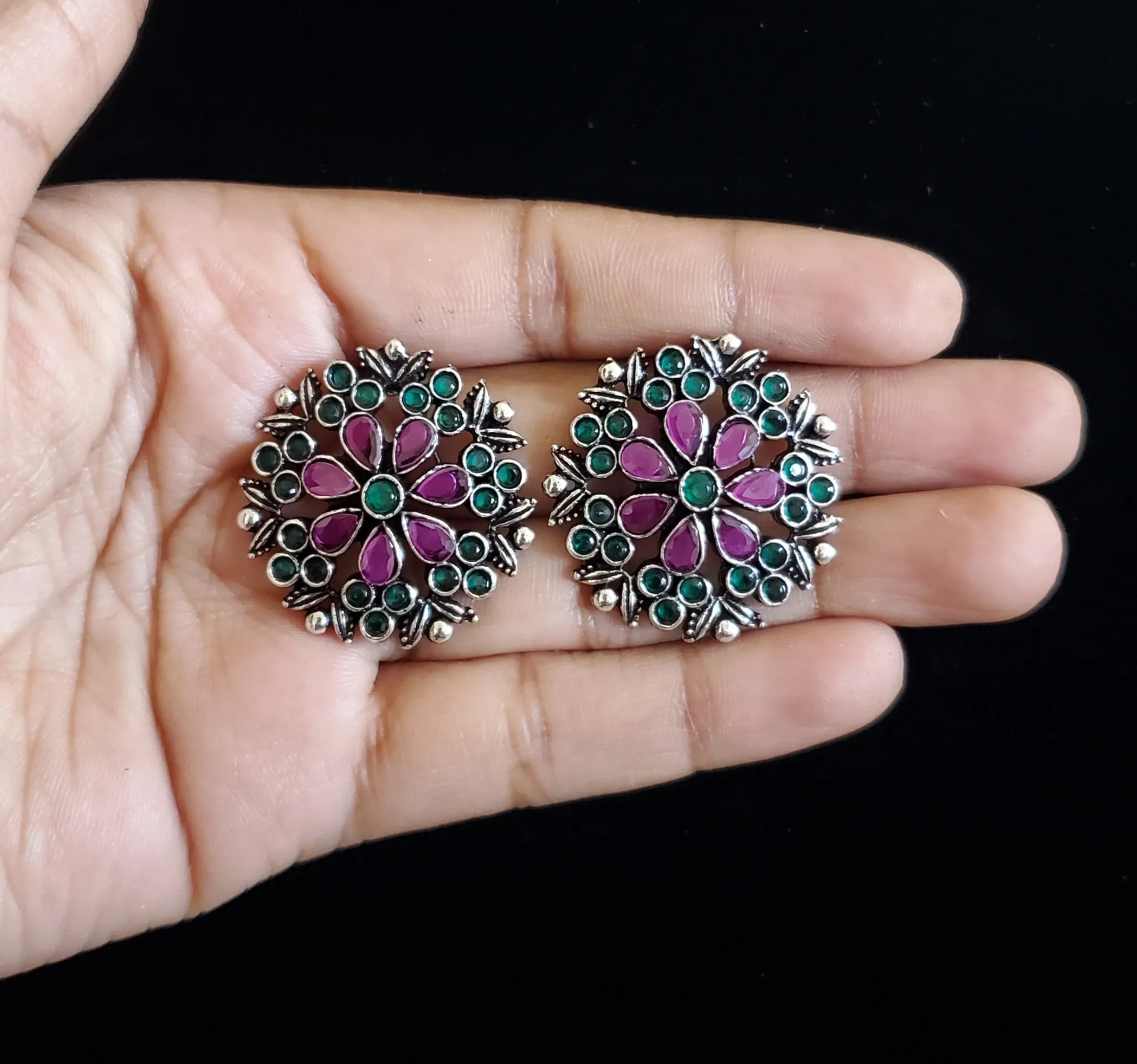 Indo Western Tops With Oxidised Plating SB8 Multi