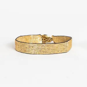 Ink Alloy Solid Thin Luxe Bracelet - Gold
