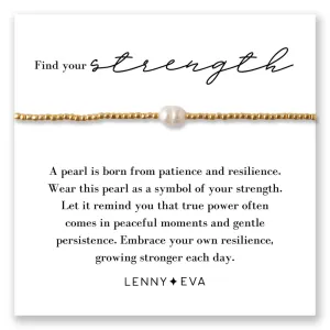 Intentions Cord Bracelet, Pearl