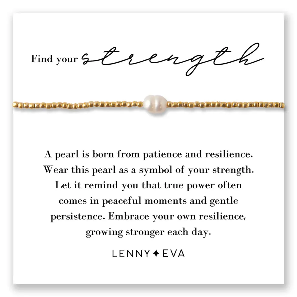 Intentions Cord Bracelet, Pearl