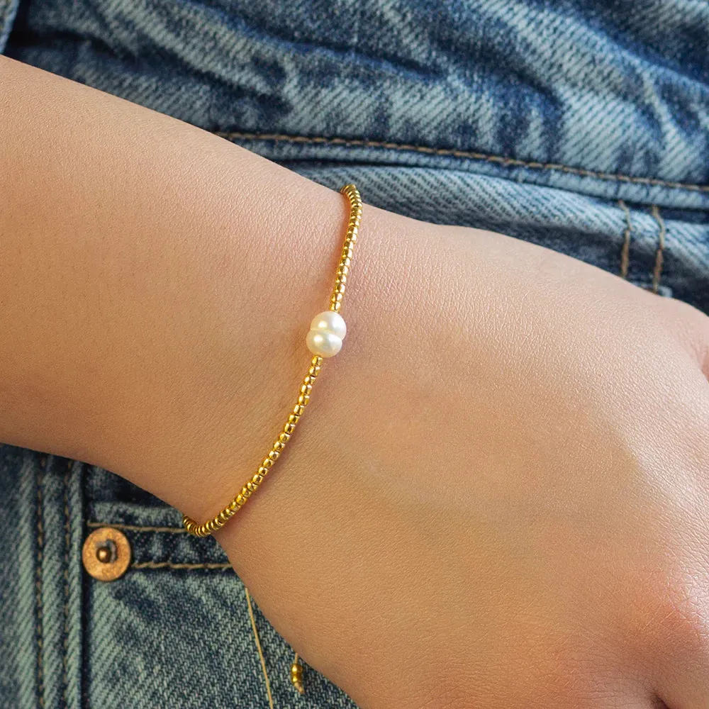 Intentions Cord Bracelet, Pearl