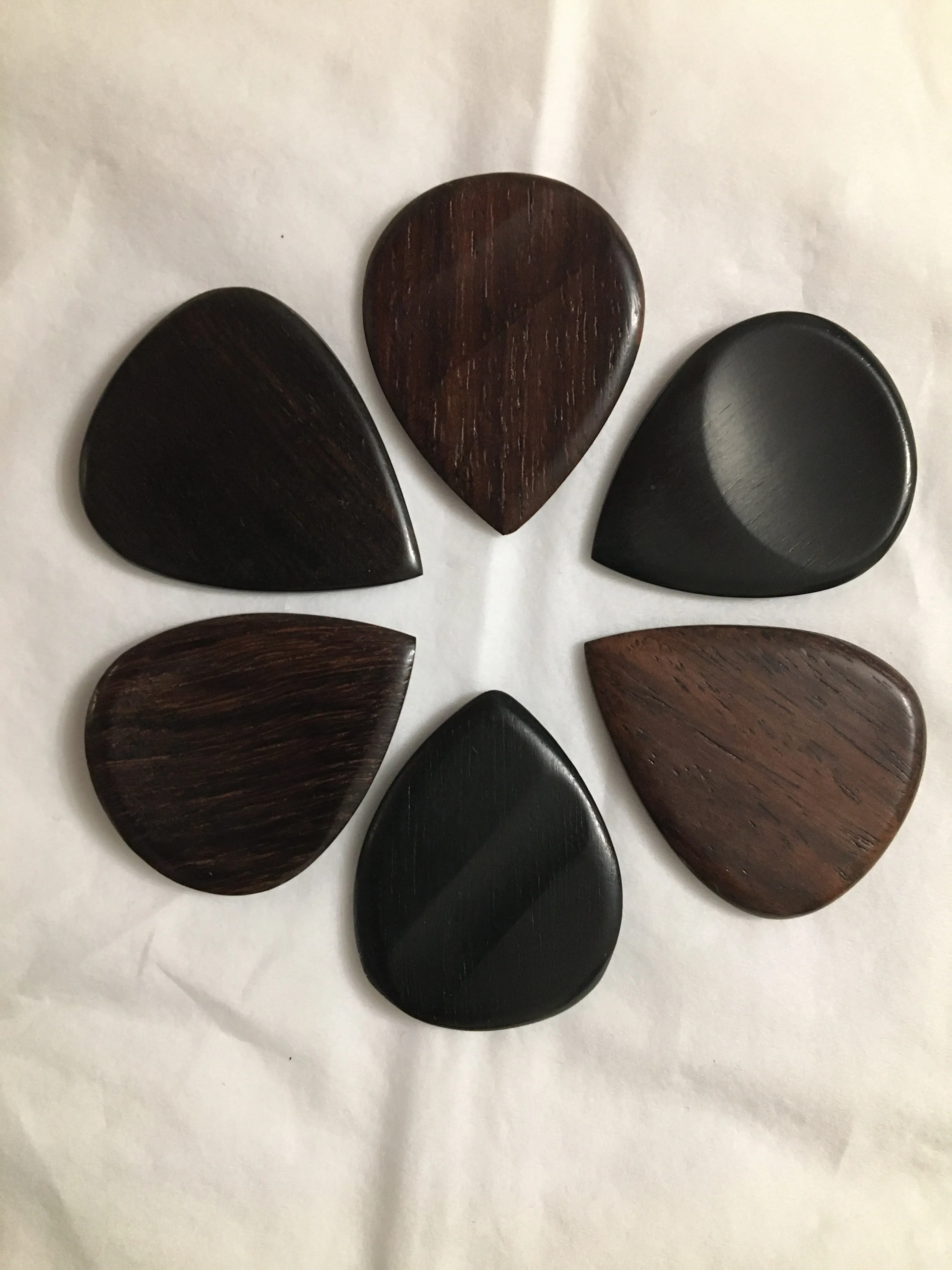 John Pearse® Ebony and Rosewood DIMPLE, SAROD & FLAT PICKS