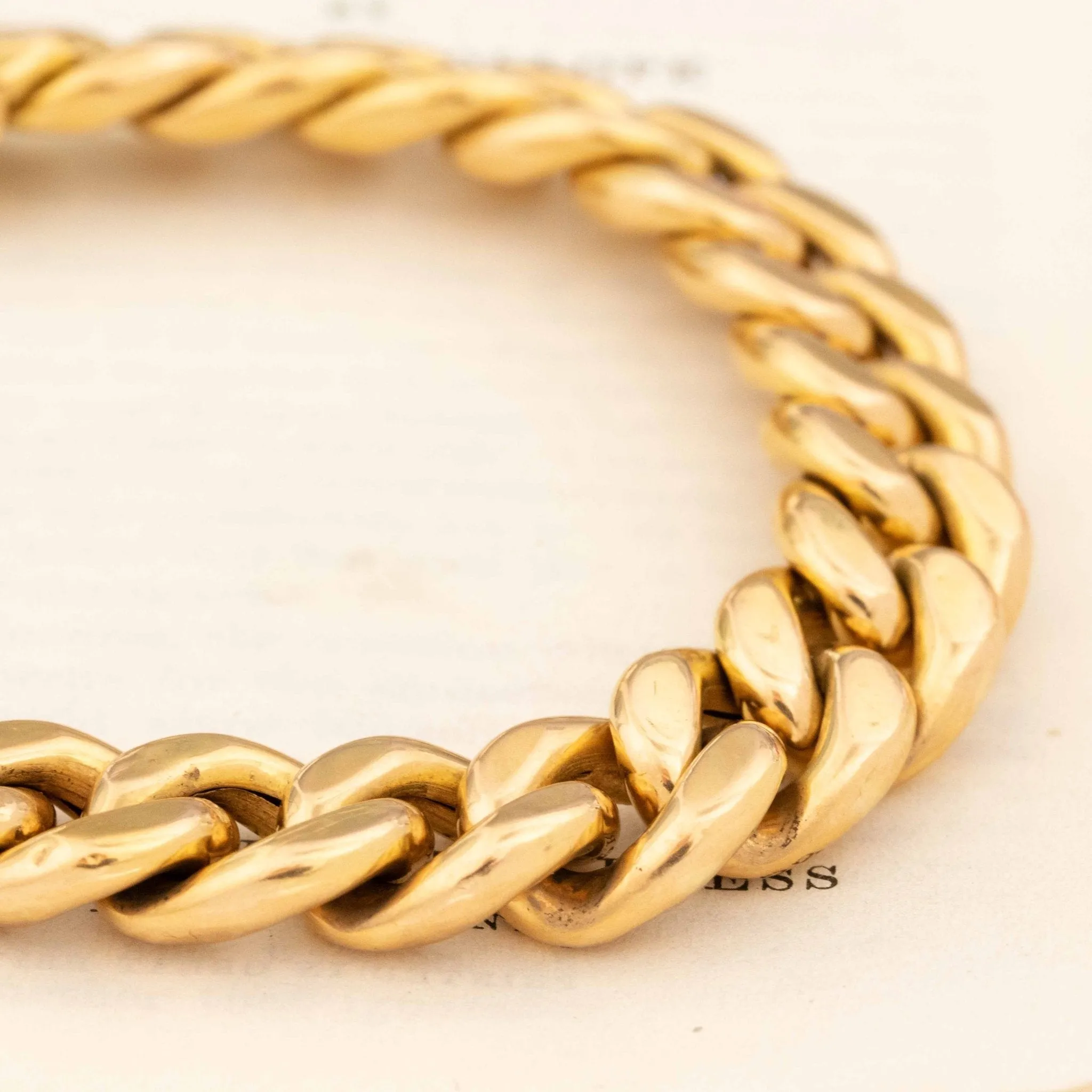 Jumbo Curb Link Bracelet, French