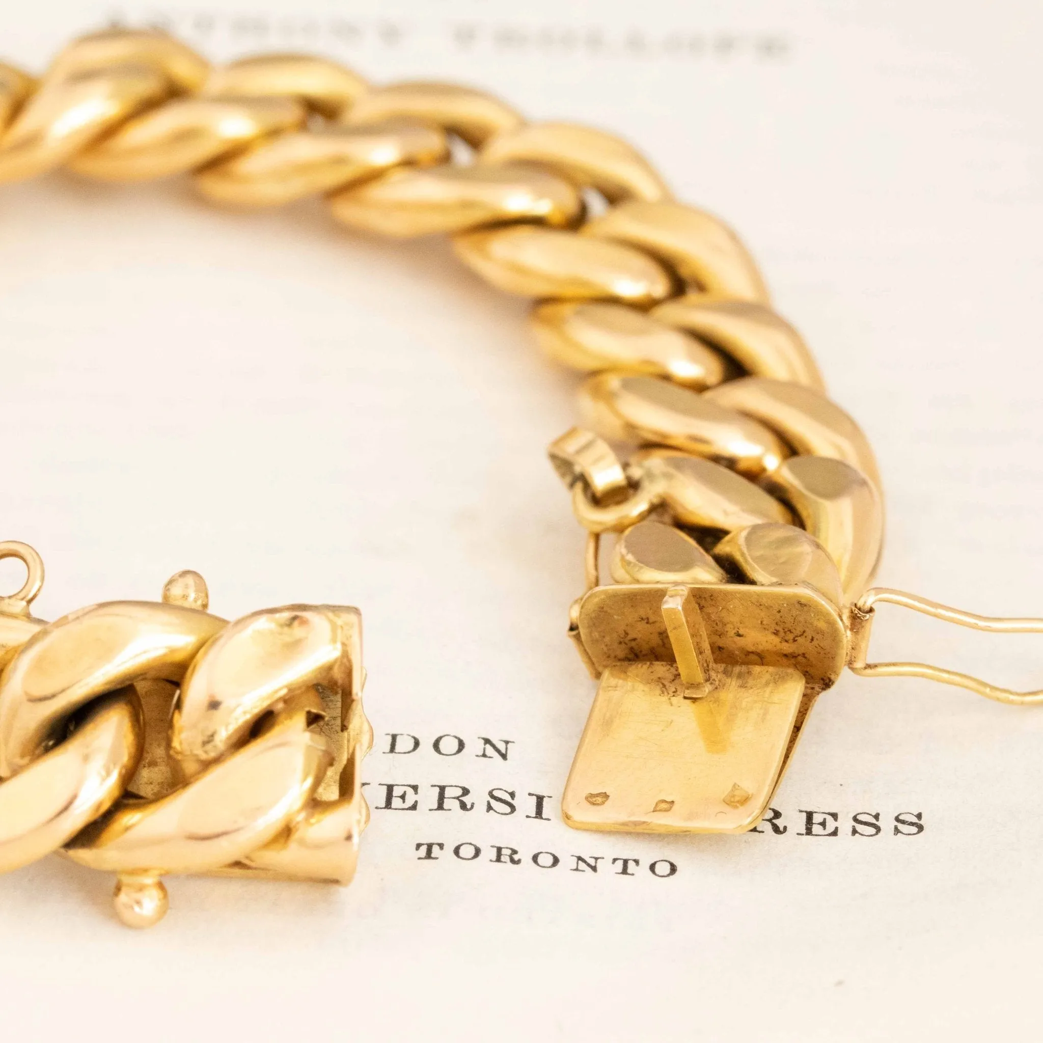 Jumbo Curb Link Bracelet, French