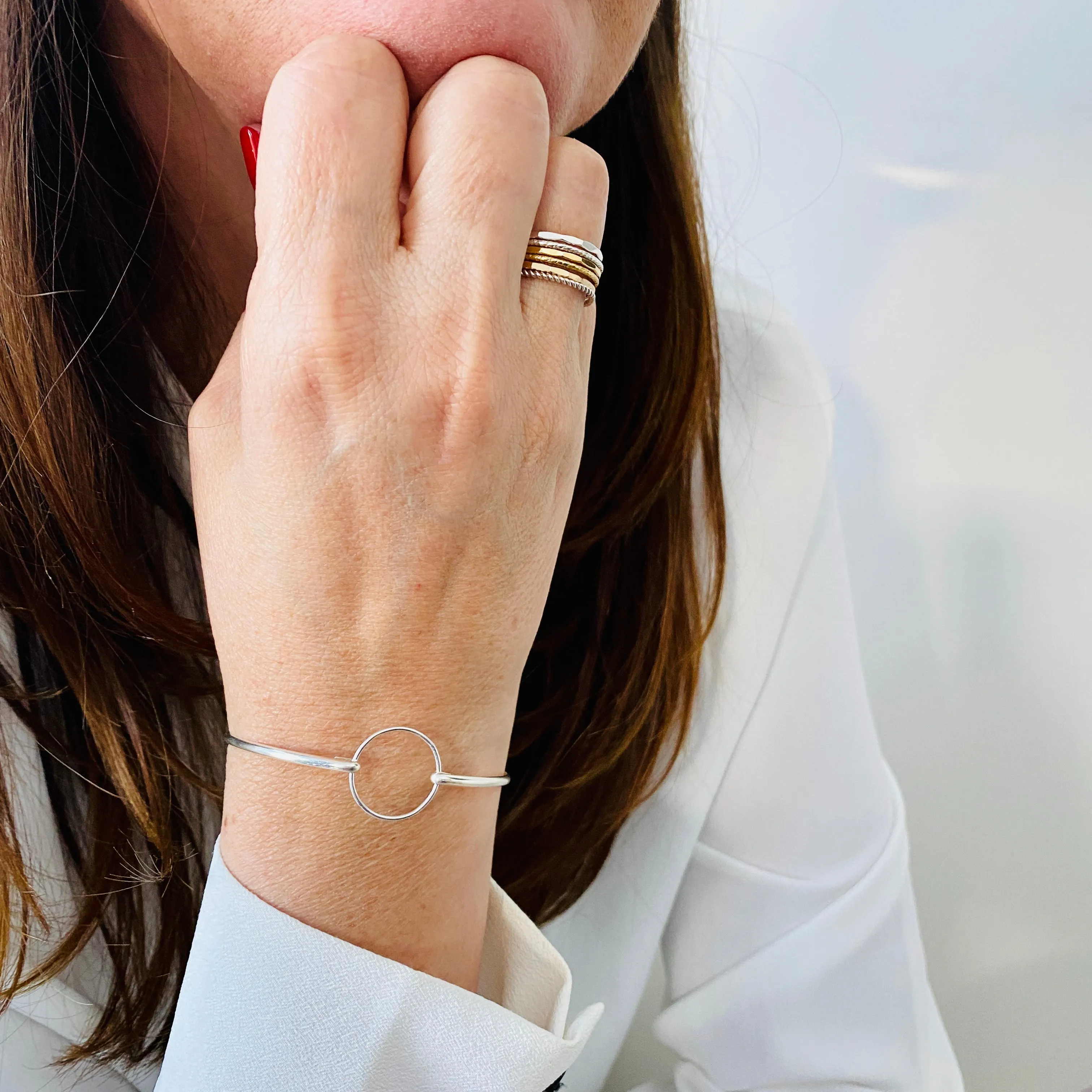 KARMA | Silver Circle Bangle