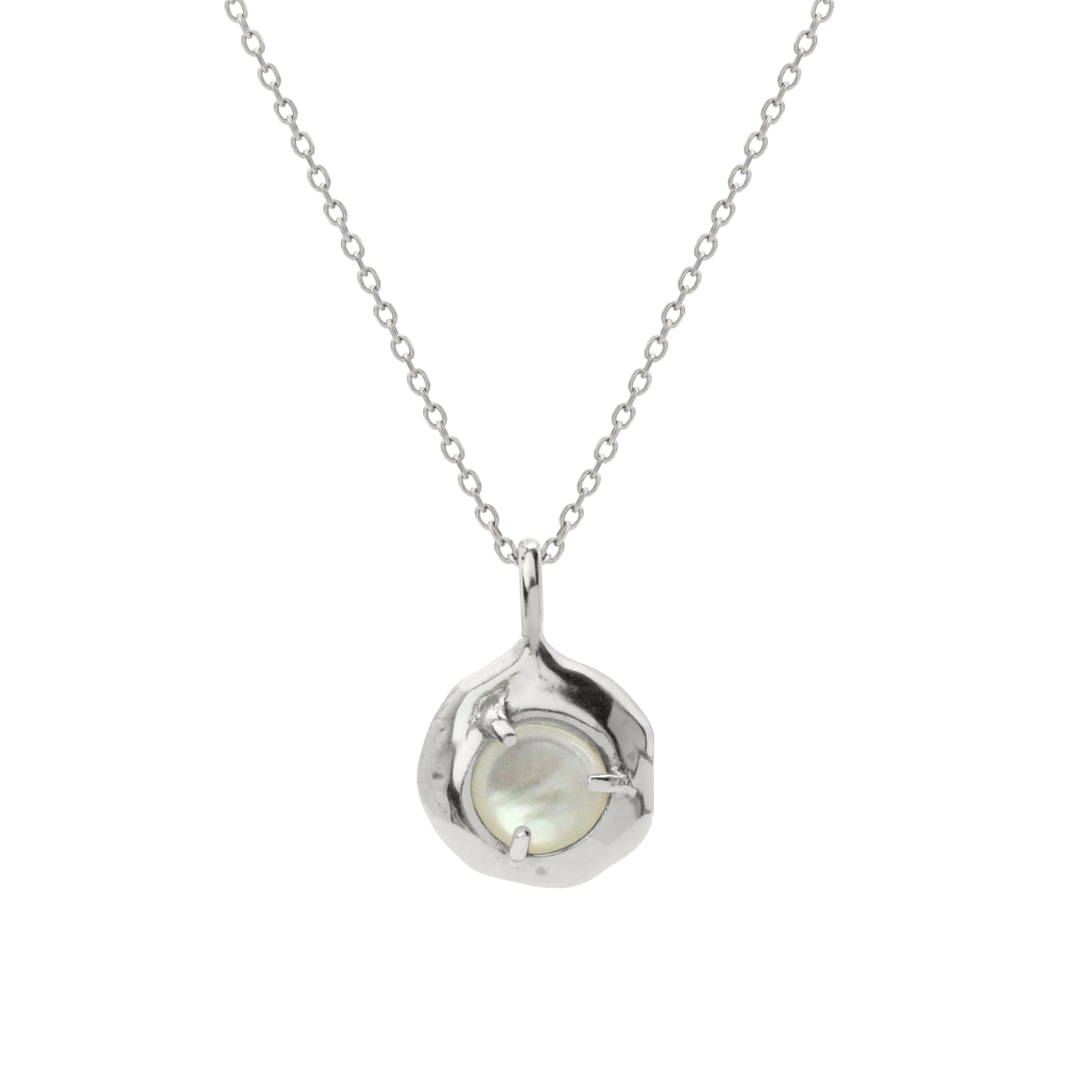 Keeper Necklace | Silver   Mother of Pearl